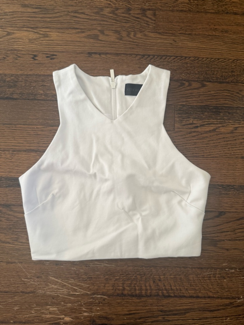 Kendall & Kylie White Sleeveless Crop Top